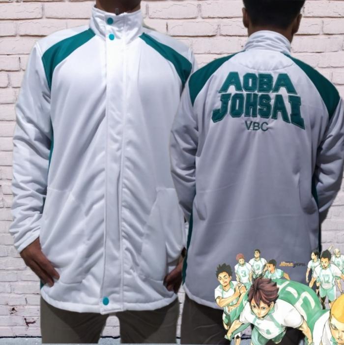 Gambar Jaket Anime Haikyuu AOBA JOHSAI Blekser Cosplay Logo Bordir Zipper - Putih, M dari Rahmani13 undefined Tokopedia
