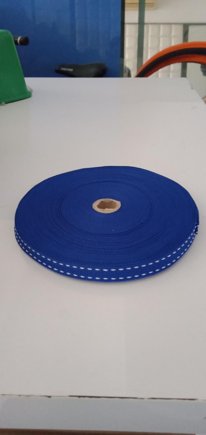 Gambar Pita Kado Organdi Hias Tali Grosgrain Motif Bintik Per Meter - Biru Benhur dari Nyonya Lie undefined Tokopedia