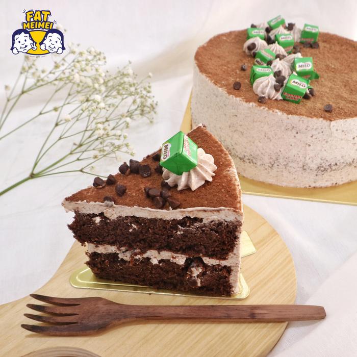 Gambar Sliced Choco Milo Cake / Slice Kue Choco Milo / Bolu Cokelat Chips dari Fat Meimei undefined Tokopedia