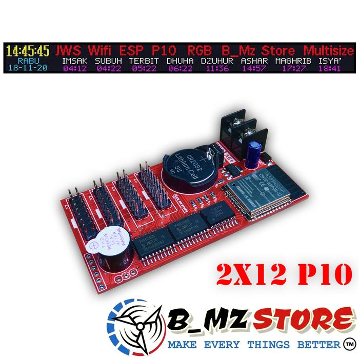 Gambar Kontroller - Controller JWS - Jam Sholat P10 RGB Wifi Jumbo - 2x12 Panel dari bmzstorejogja undefined Tokopedia