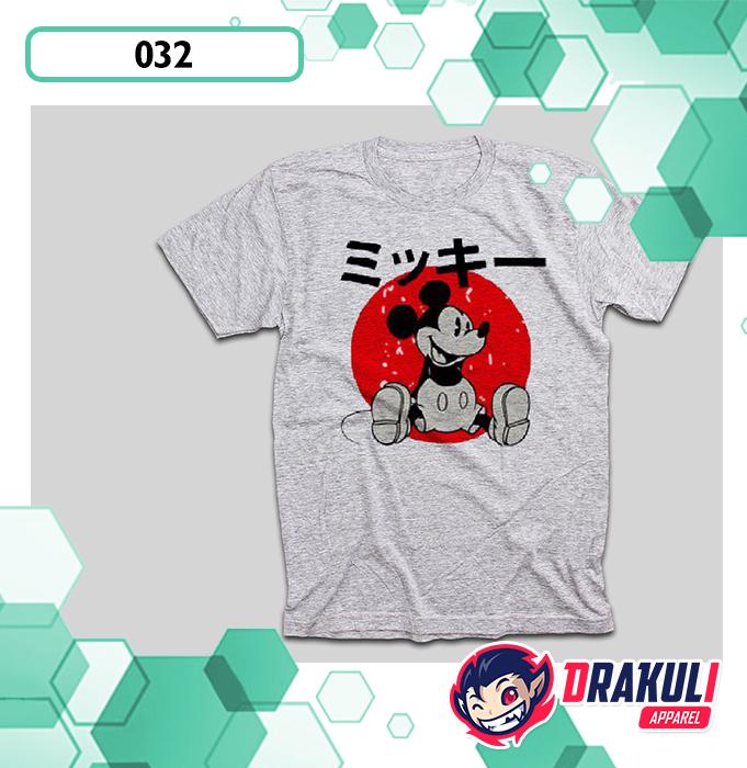 Gambar T Shirt 032 - Japanese Mickey Mouse - White Misty, XXL dari Drakuli Games Store undefined Tokopedia