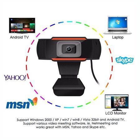 Jual Webcam HD 720P USB Mic Web Cam Camera PC Laptop Komputer
