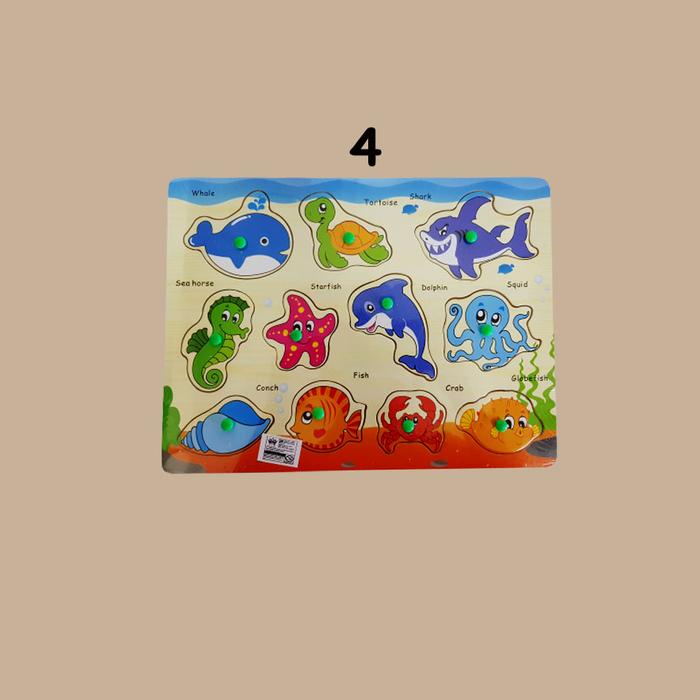Gambar Mainan Edukasi Puzzle Kayu Animal/ Mainan Bongkar Pasang 22-8 - NO4' dari SUPPLIER MAINAN ANAK MURAH undefined Tokopedia