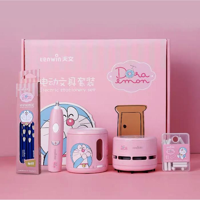 Gambar Doraemon Automatic Stationery Set / Serutan Pensil Elektrik Penghapus - Pink dari Limint888 undefined Tokopedia