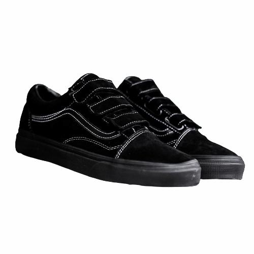 Jual Vans Oldskool Velcro All Black 100% Authentic 44 Jakarta