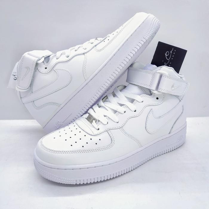 Jual NIKE AIR FORCE MID TRIPLE WHITE BNIB 36 Jakarta Utara