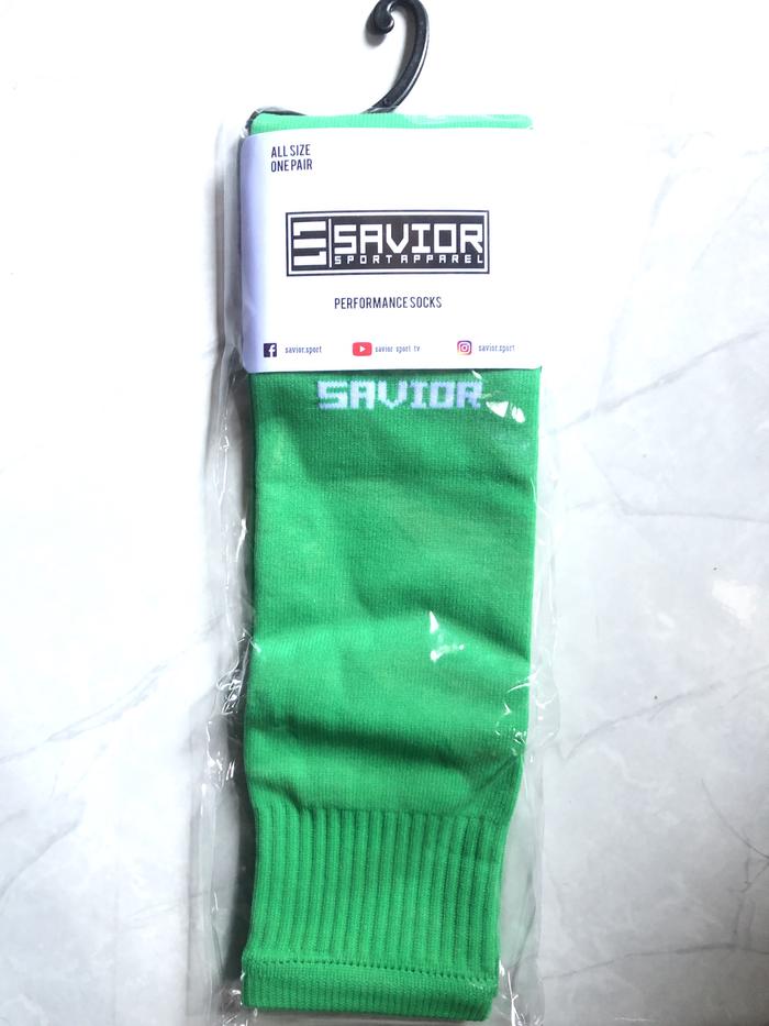 Gambar Kaos Kaki Sambung Savior Sleeve Socks Sepak Bola Futsal Original - Hijau dari MUHIS SOCK undefined Tokopedia