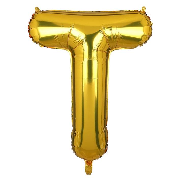 Gambar MRJ Balon Foil Huruf Gold ± 40Cm Ballon Foil Abjad Alphabet Polos O-Z - T dari Estenik undefined Tokopedia