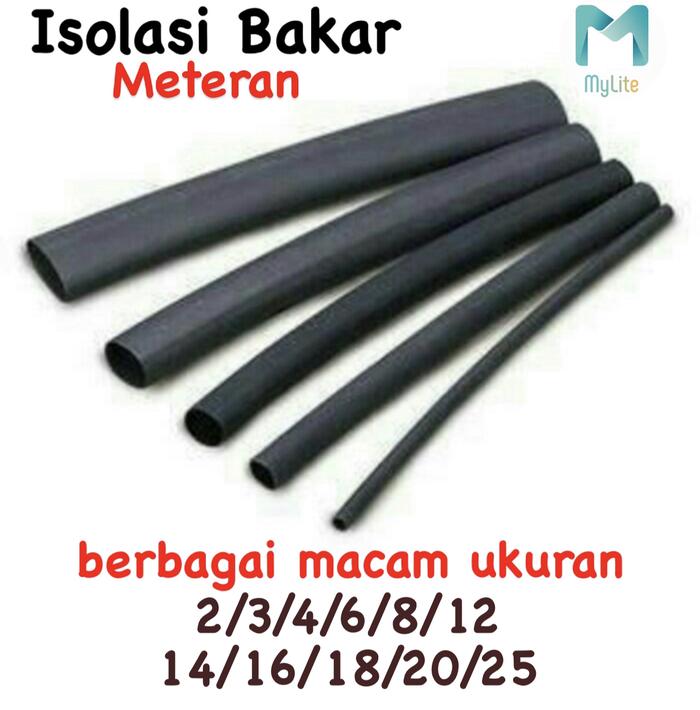 Gambar Isolasi Bakar / Heat Shrink / Selongsong Kabel Hitam - 2 dari MyLite Indonesia undefined Tokopedia