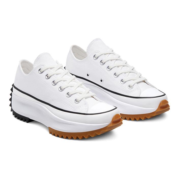 converse run star hike trainers in triple white