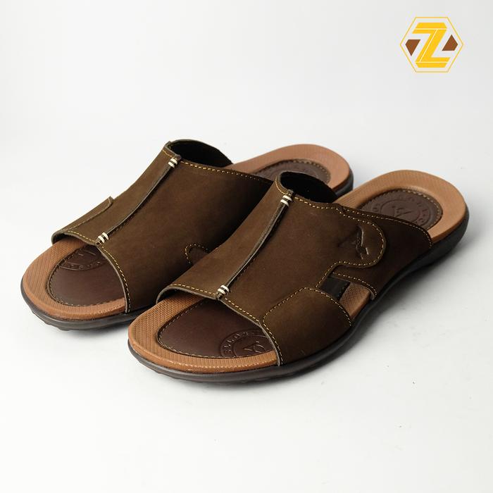 Gambar Sandal kulit pria Bellamo 473 handmade kualitas bagus murah - full coklat, 42 dari Zeger Footwear undefined Tokopedia