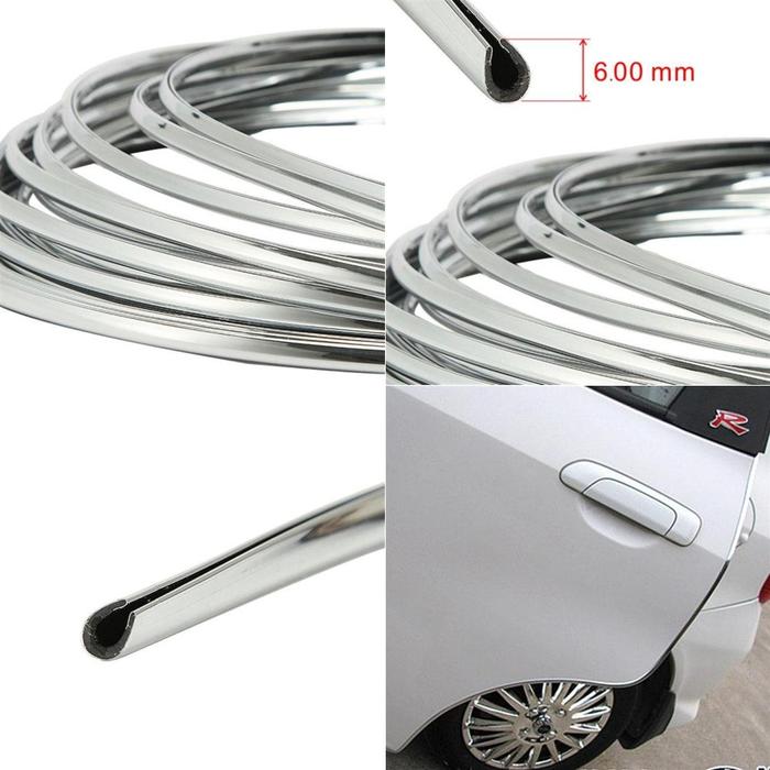 Gambar Lis Dekorasi Interior Mobil Moulding Chrome Trim Strip 4M / C3578 LIST dari itpro.207 undefined Tokopedia