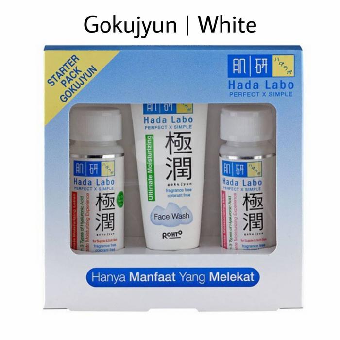 Gambar HADA LABO Starter Pack | Gokujyun Alpha | Shirojyun | Paket Mini - White dari STATIONS Beauty undefined Tokopedia
