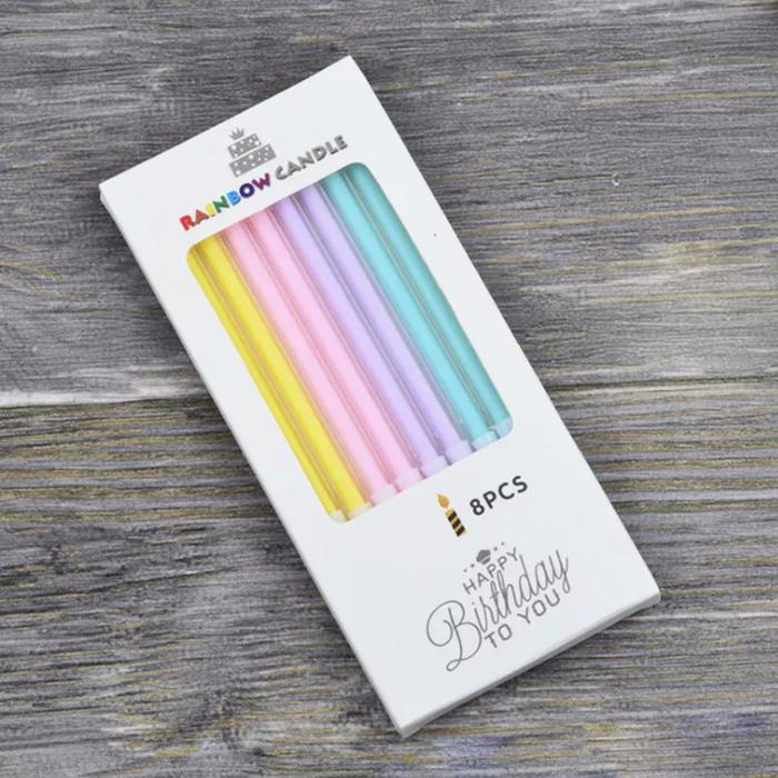 Gambar lilin ulang tahun / birthday candle / lilin ulang tahun panjang - pastel mix dari zies store undefined Tokopedia