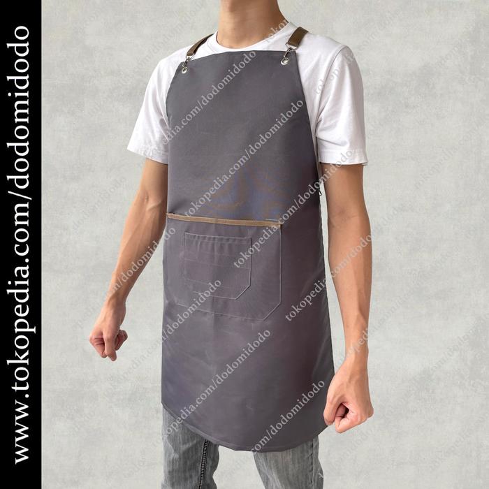 Gambar Apron Celemek Waterproof Anti Air Multifungsi Celemek anti minyak - Abu-abu dari dodomidodo undefined Tokopedia