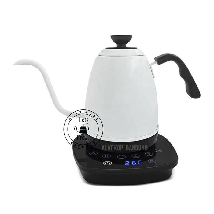Gambar Gooseneck Kettle Electric 1 Liter / Teko Listrik 1L / Teko Elektrik 1L - Putih dari Alat Kopi Bandung undefined Tokopedia