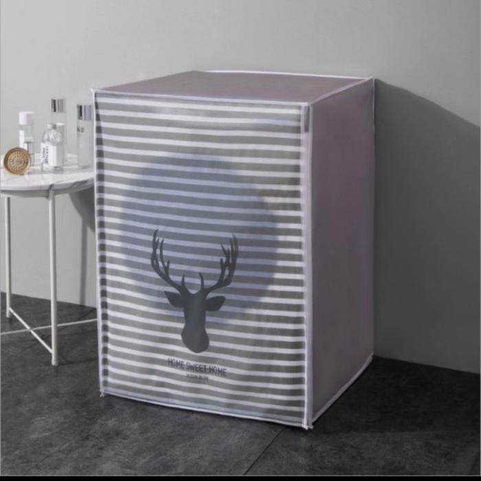 Gambar Sarung Penutup Mesin Cuci Bukaan Depan PEVA Washing Machine Cover - Rusa dari Home Diaries 7 undefined Tokopedia