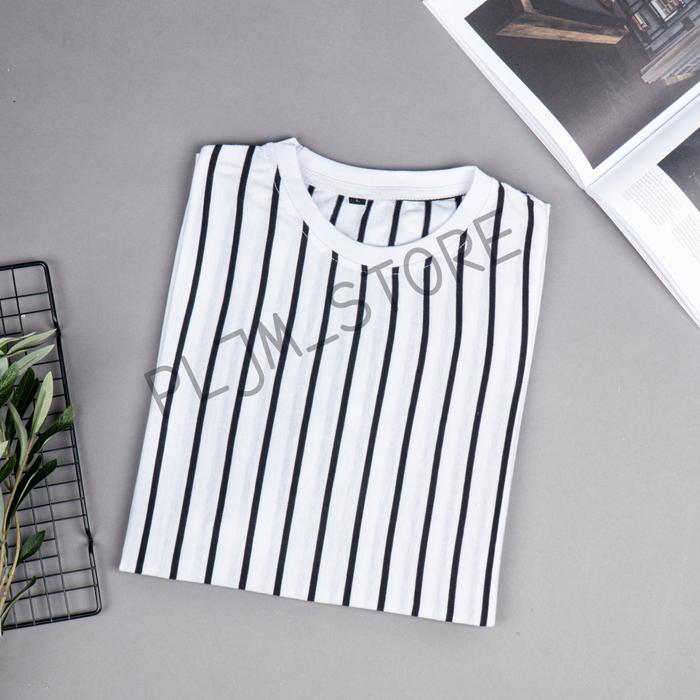 Gambar Kaos Pria Motif Garis / Kaos VT (BANYAK WARNA) - Premium Quality - Hitam, S dari PLJM_STORE undefined 4 Tokopedia