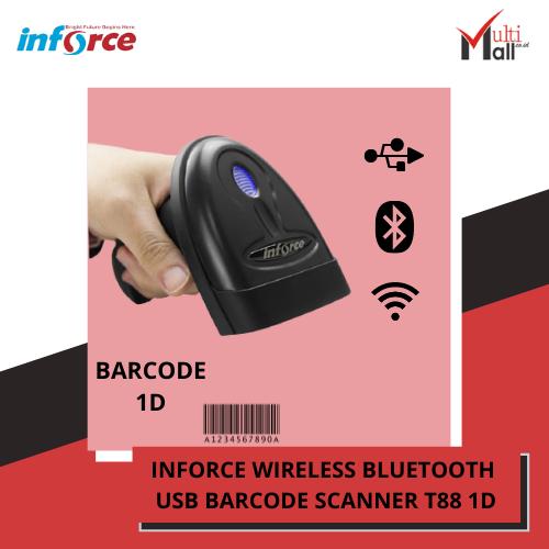 Gambar INFORCE WIRELESS BLUETOOTH USB BARCODE SCANNER T88 E-FAKTUR 1D/2D - 1D dari Multimall Surabaya undefined Tokopedia