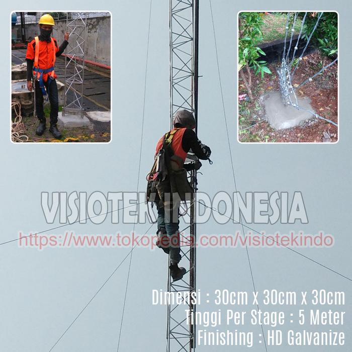 Gambar Tower Triangle - 30 cm Galvanize dari VISIOTEK.INDONESIA undefined Tokopedia