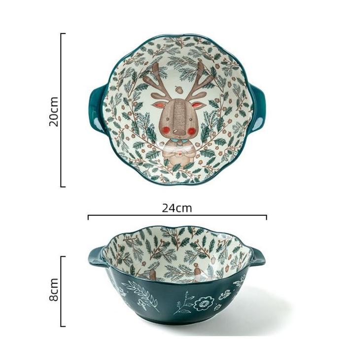 Gambar Cartoon Eared Bowls - Mangkok Cantik, Mangkok Keramik, Mangkok Lucu - Deer dari Citra Sukses Mitra Makmur undefined Tokopedia