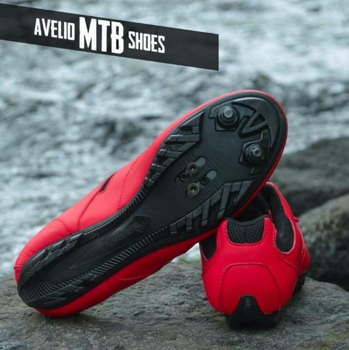 Sepatu MTB XC AVELIO Sepatu Sepeda CLEAT Merah, 41
