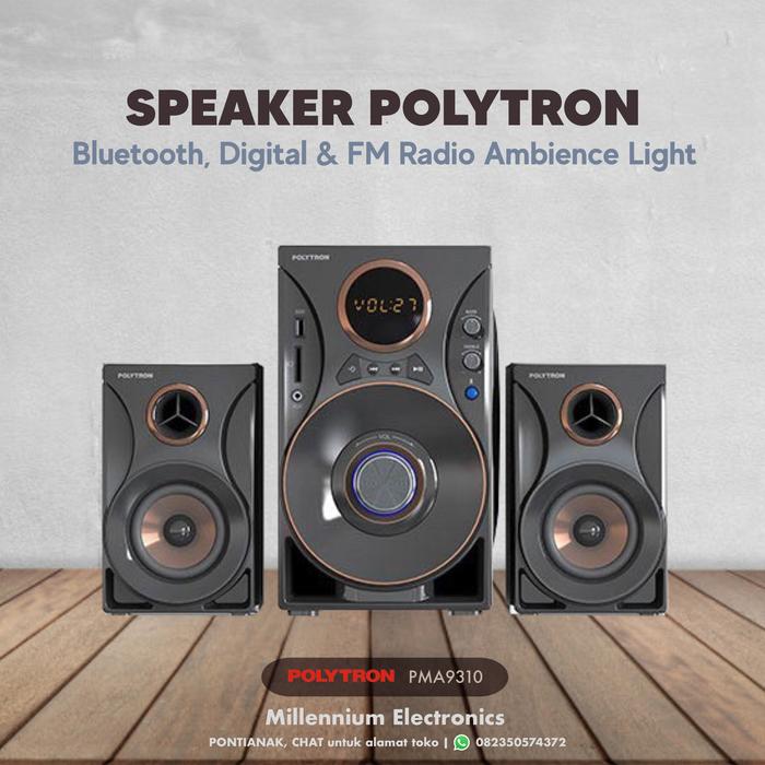 Gambar POLYTRON SPEAKER AUDIO PMA 9310 PMA9310 SUPER BASS USB BLUETOOTH dari Millennium Electronic undefined Tokopedia