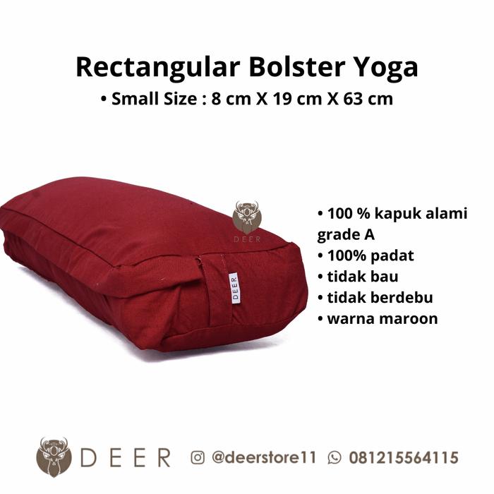 Gambar Serenity Rectangular Bolster | Small Rectangular Bolster | Yoga Pillow - Maroon, Small dari deerstore11 undefined Tokopedia
