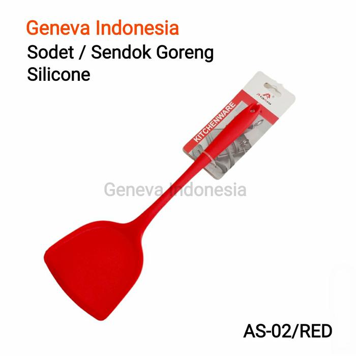 Gambar Sodet Sendok Goreng Sutil Silikon Tebal Warna Food Grade Homeline - Merah dari Geneva Indonesia undefined Tokopedia