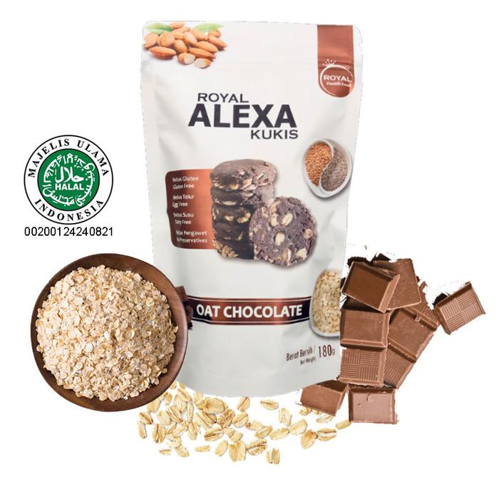 Gambar Royal ALEXA Kukis 180 Gr (gluten free almond cookies) - OAT CHOCOLATE dari RoyalHealthFood undefined Tokopedia