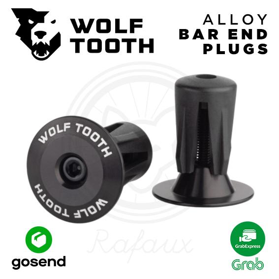 WOLF TOOTH Alloy Bar End Plugs Road Bike MTB Sepeda Hitam