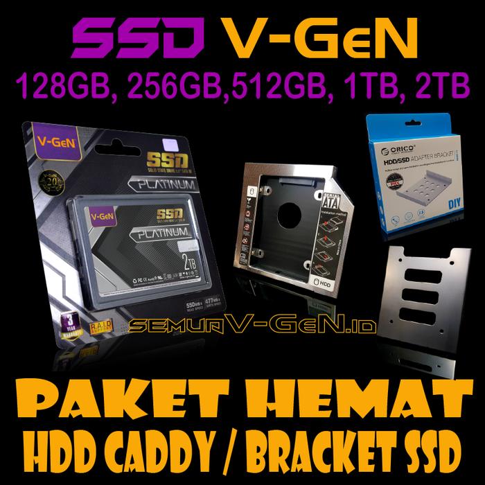 Gambar V-GeN SSD 128GB 256GB 512GB 1TB 2TB VGEN + HDD Caddy 12.7 mm / 9.5 mm - 128GB, NON PAKET dari Semua V-GeN undefined Tokopedia
