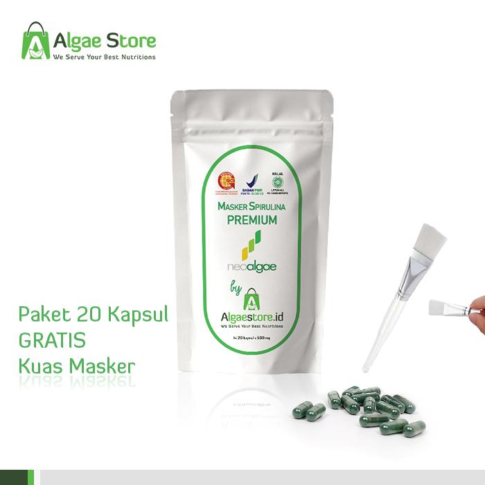 Gambar MASKER Wajah PREMIUM - Masker Spirulina NEOALGAE isi 20 Kapsul - 1 Pcs dari Neoalgae Store undefined Tokopedia