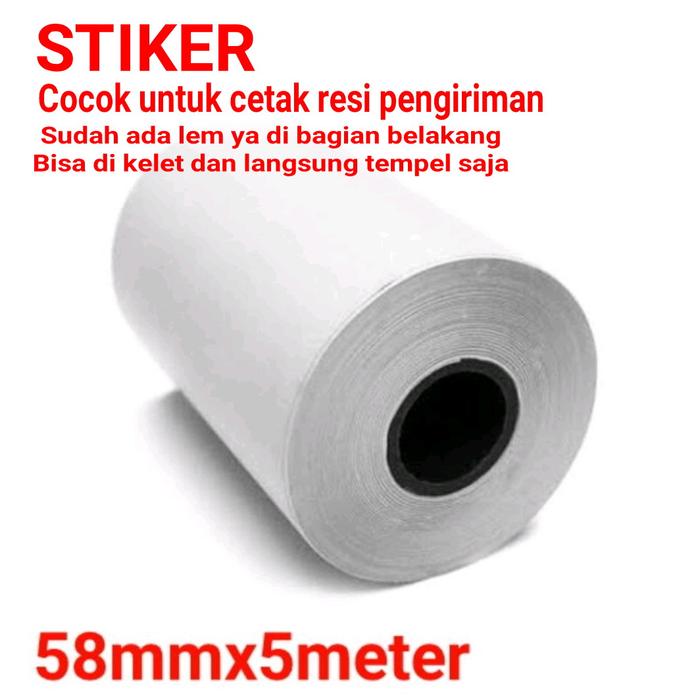 Gambar kertas printer thermal stiker 58mm - stiker dari INDOAUTO TANGERANG undefined Tokopedia