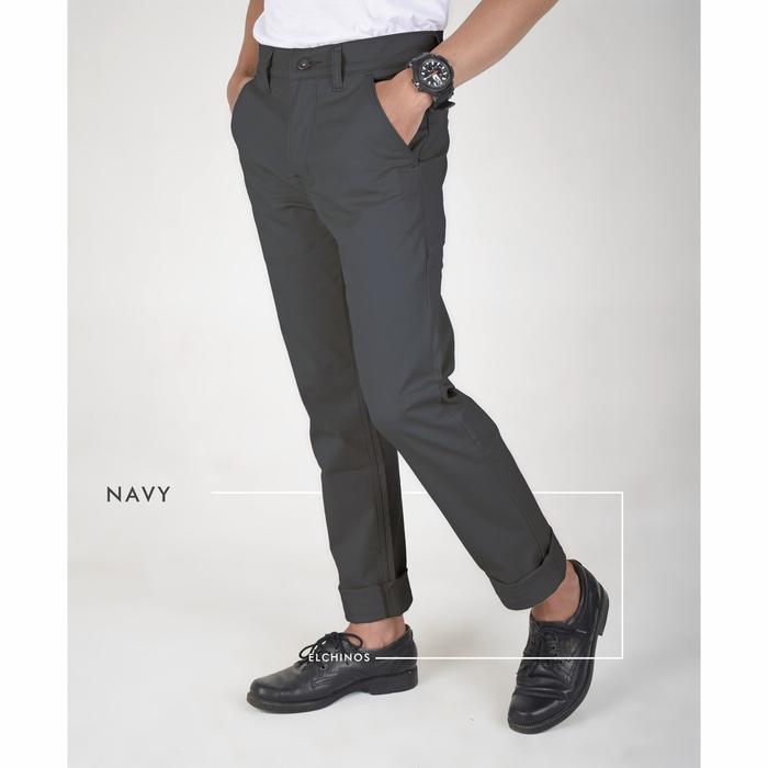 Gambar Celana Chino Panjang Pria Premium Hitam Abu Cream Size 27-38 Slim Fit - Abu-abu, kantong celana dari ADRINIRASTORE08 undefined Tokopedia