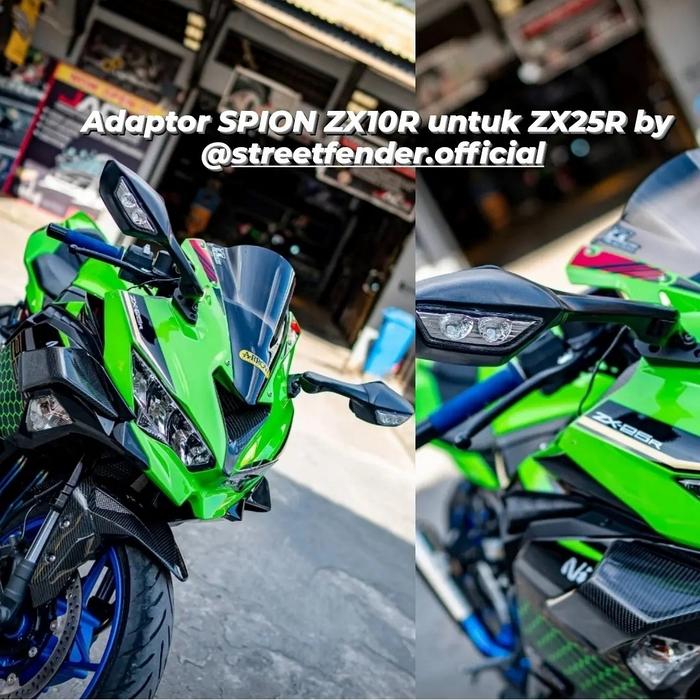 Gambar Bracket Mirror Adaptor Spion ZX10R for ZX25R Street Fender dari GPRR AUTO GARAGE undefined Tokopedia