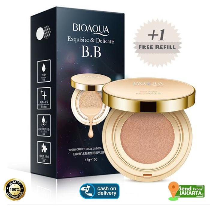 Gambar BIOAQUA BB Cushion Exquisite & Delicate/ BB Cream/ Coverage - natural dari Diamondcosmetik undefined Tokopedia