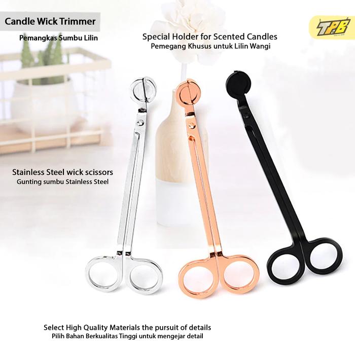 Gambar Candle Wick Trimmer / Gunting Pemotong Sumbu Lilin Stainless Steel - Hitam dari TOKO PAK BOSS undefined Tokopedia