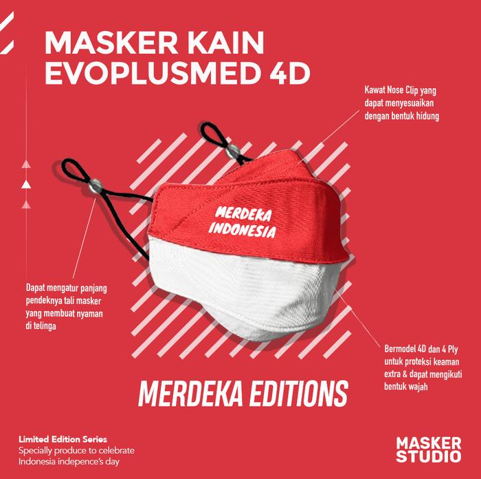 Gambar Masker Kain Merah Putih Indonesia ( Merdeka Edition ) - Evo - Merdeka dari MaskerStudio undefined Tokopedia