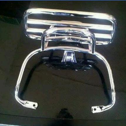 Gambar Aksesoris Backrack/Back Rack Vespa New Sprint Primavera & Gts - Chrome Silver, GTS dari Sariah050 undefined Tokopedia
