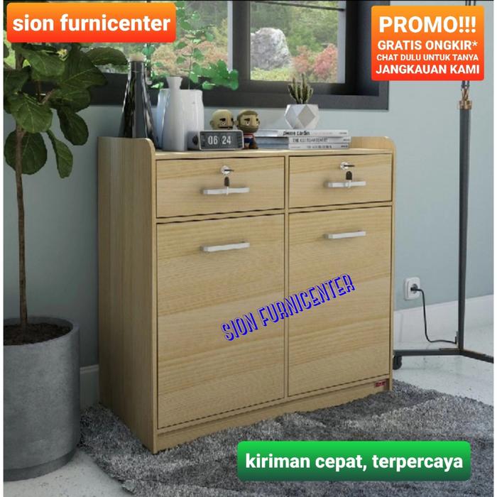 Gambar Meja rice cooker / meja magic com/ meja dapur 80cm / meja kitchen 80cm - rainbow oak dari Sion furnicenter undefined Tokopedia