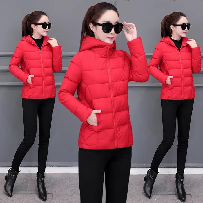 Gambar uniqlo jaket winter wanita/jaket Hoodie wanita - Merah, M dari Ramon jacket shop undefined Tokopedia