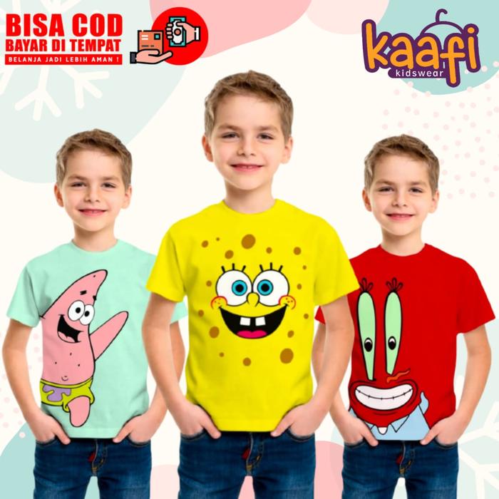 Gambar KAOS ANAK LAKI LAKI BAHAN KATUN COMBED 30s - Patrick, S dari Kaafi Kidswear undefined Tokopedia