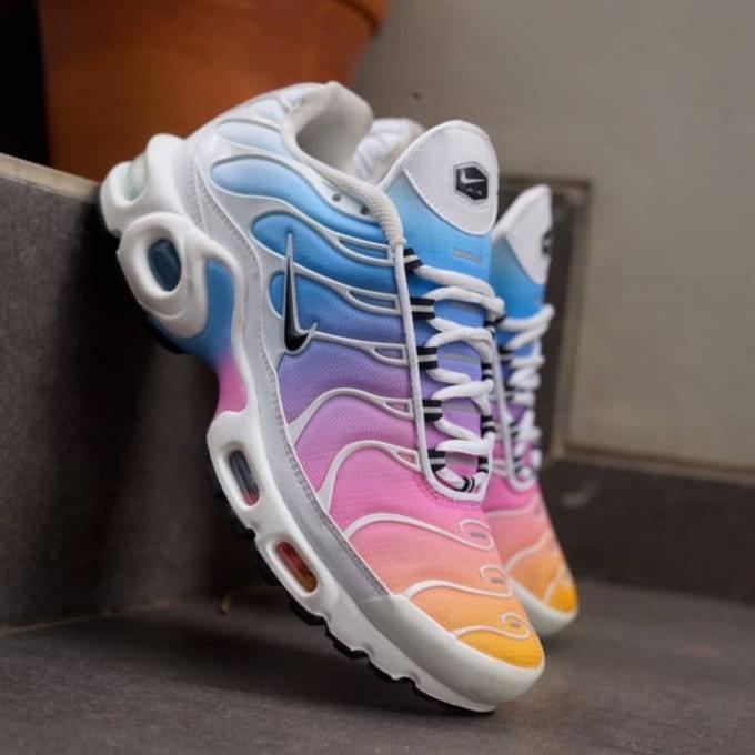 nike air max tn white multicolor
