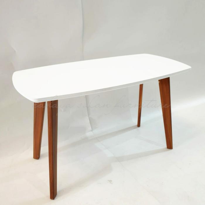 Gambar COFFEE TABLE / MEJA TAMU / TERAS MODERN WHITE WOOD ( RAINA ) dari Cahaya Bulan Furniture undefined Tokopedia