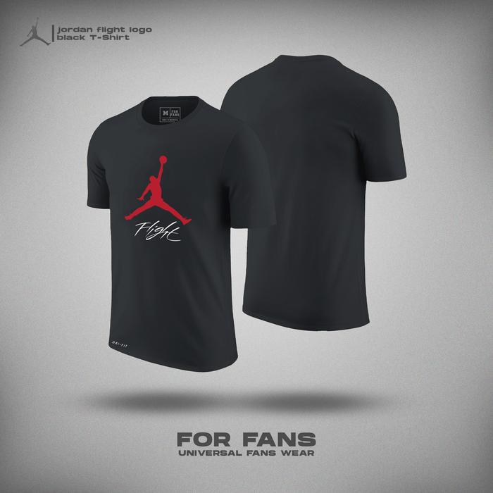 FOR FANS Tshirt Baju Kaos Basket JORDAN Jumpman Flight Black 003 M