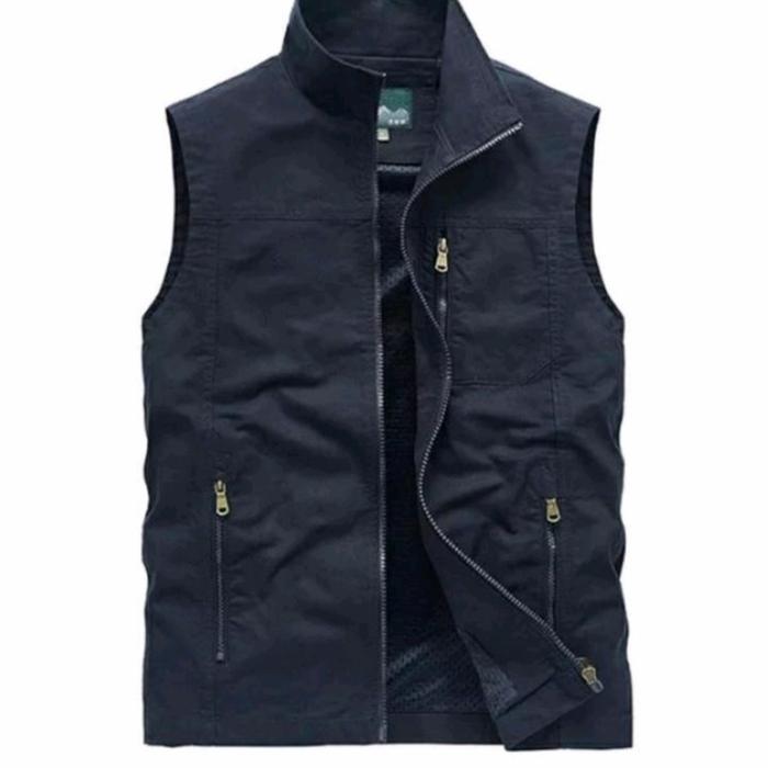 Gambar jaket rompi pria/rompi keren/rompi harian - Biru, M dari BINTANG. Gg undefined Tokopedia