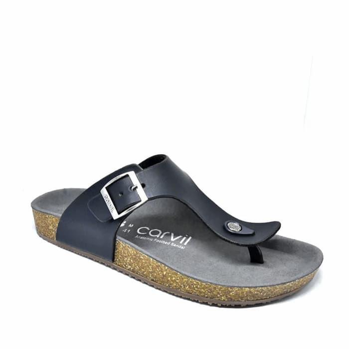 Gambar Carvil BENZO 01 Sandal Footbed ORIGINAL CARVIL - Hitam, 39 dari Theater Shoes undefined Tokopedia