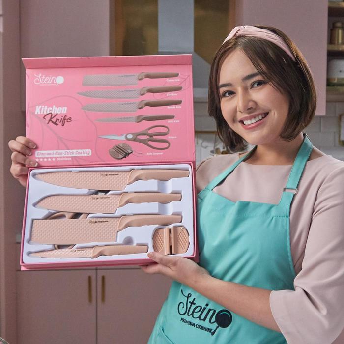Gambar Pisau dapur Stein Cookware knife diamond 6 in 1 dari botolbotak undefined Tokopedia