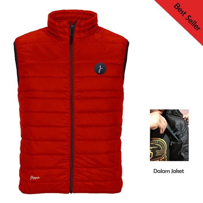 Gambar Jaket Rompi pria motor tebal anti air anti angin / Rompi pria - Merah, S dari Bhinneka Fashion_NEW undefined Tokopedia